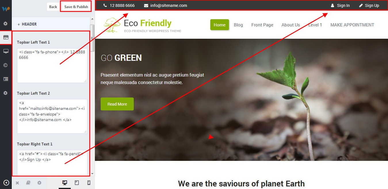 Eco Friendly Theme Documentation