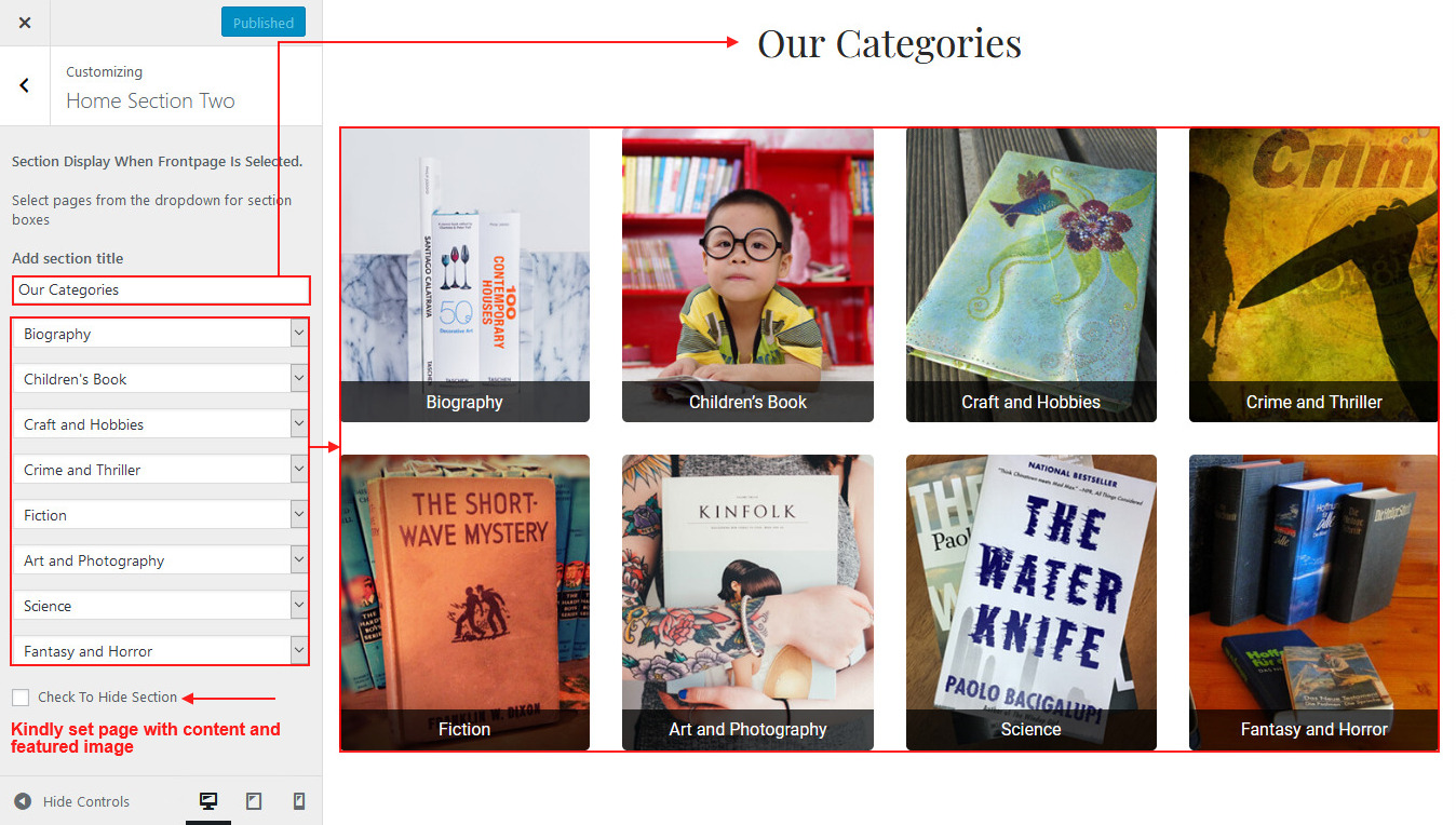 Library Books Theme Documentation