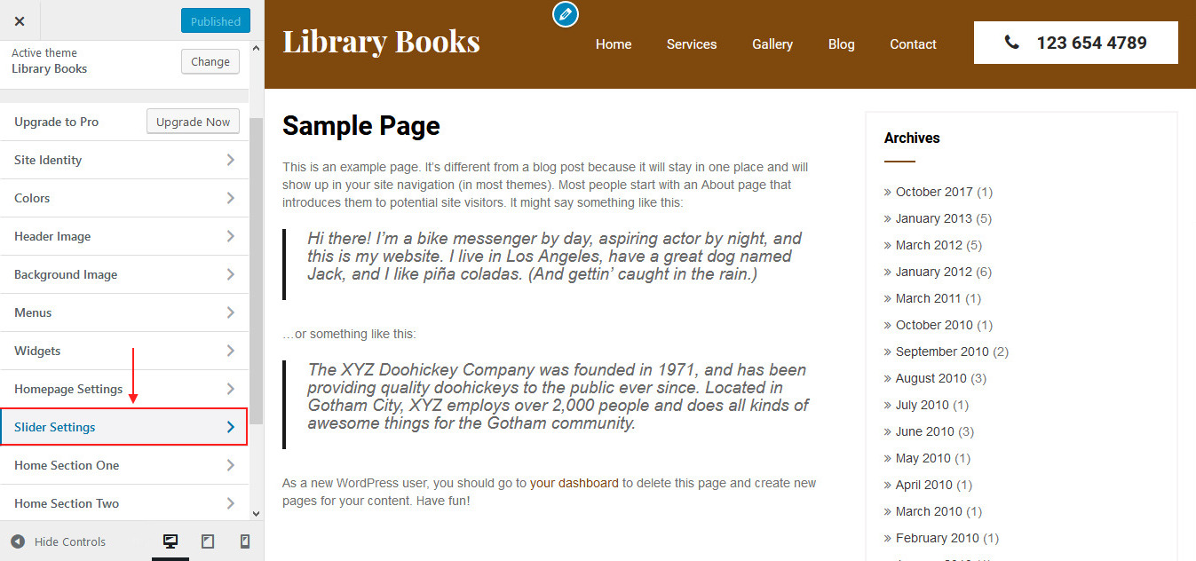Library Books Theme Documentation