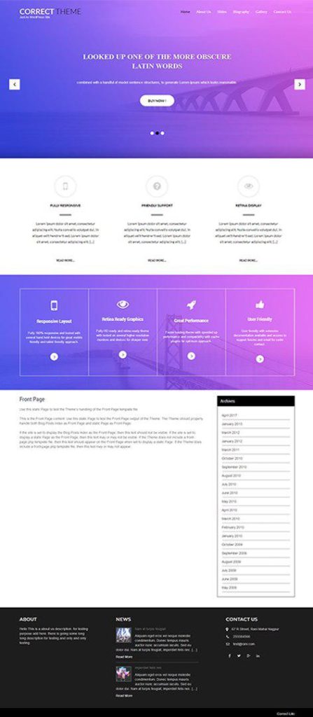 free simple WordPress theme