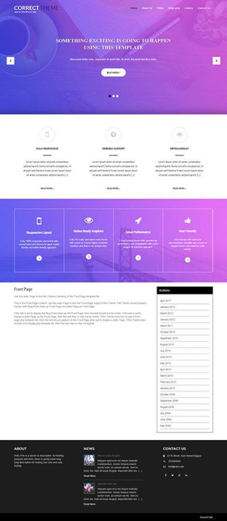 free simple WordPress theme