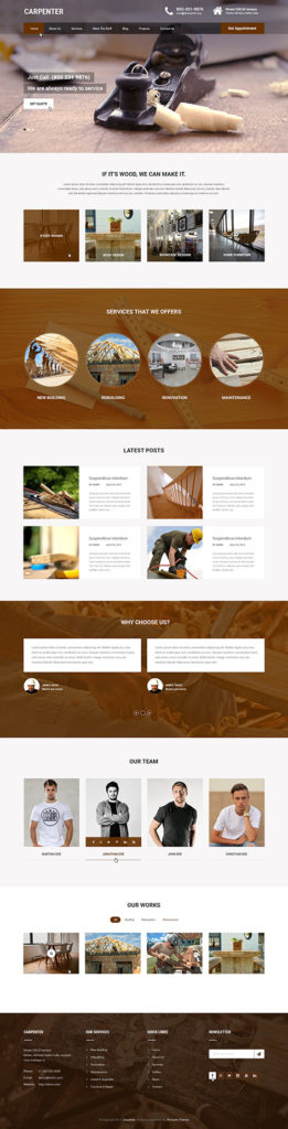 carpenter WordPress theme