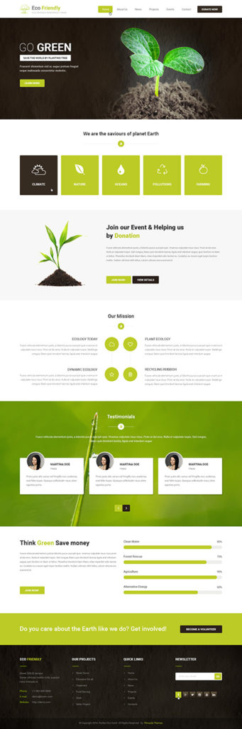 eco friendly WordPress theme