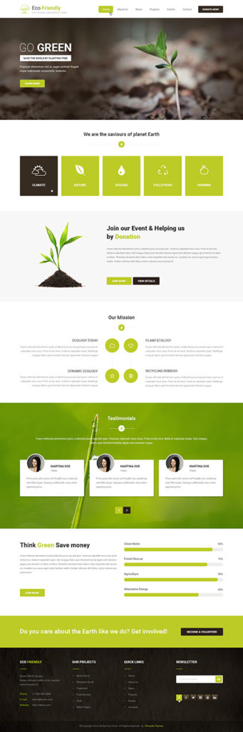 eco friendly WordPress theme