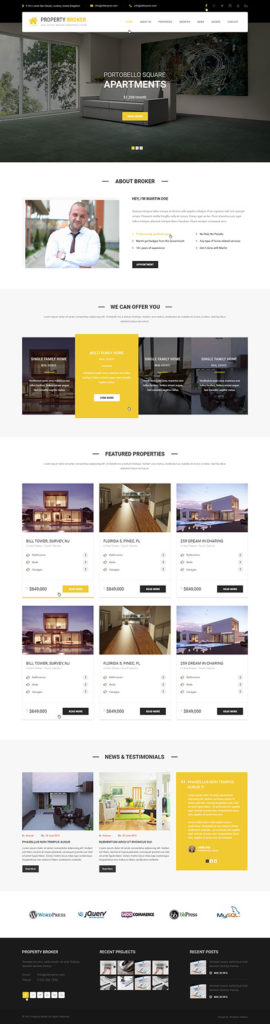 single property WordPress theme