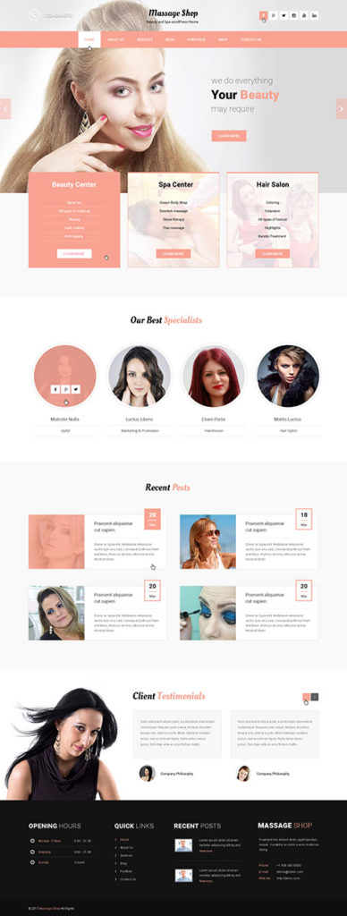 beauty Spa WordPress theme