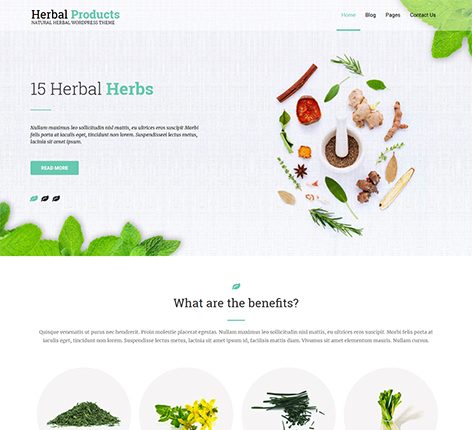 free herbal WordPress theme