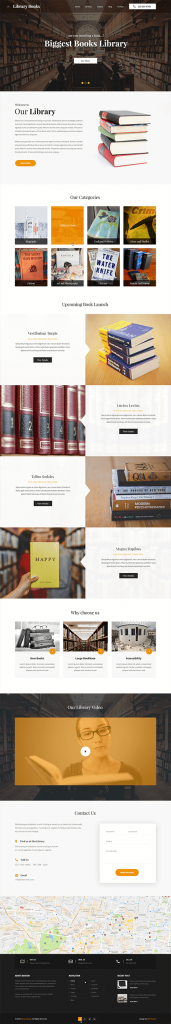 library WordPress theme