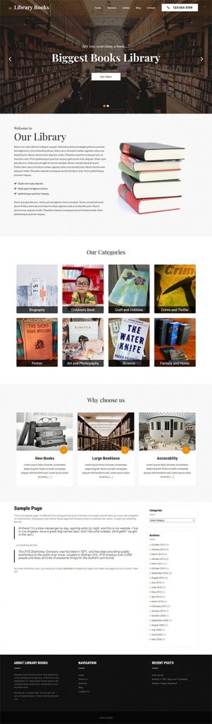 free bookstore WordPress theme