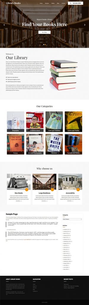 free bookstore WordPress theme