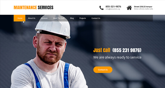 Maintenance Services Pro WordPress Theme