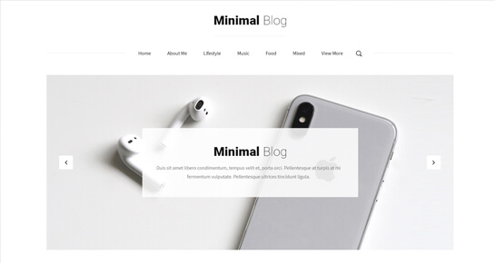 Minimal Blog WordPress Theme