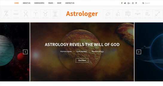 Astrologer WordPress Theme