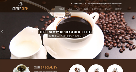 Coffee Shop WordPress theme