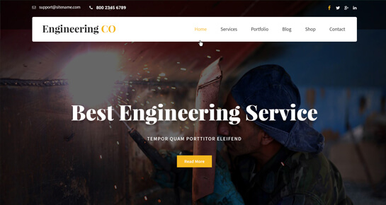 Engineering Pro WordPress Theme