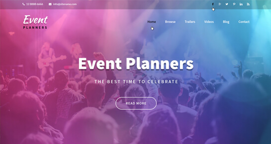 Event Planners WordPress Theme