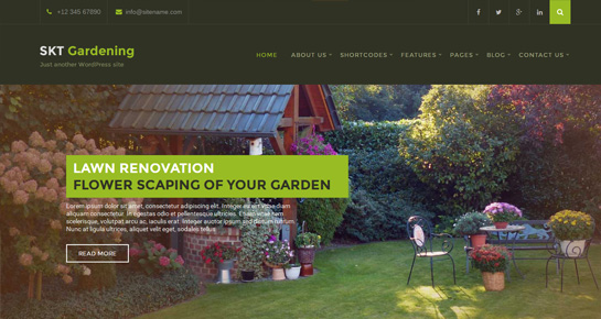 SKT Gardening WordPress Theme
