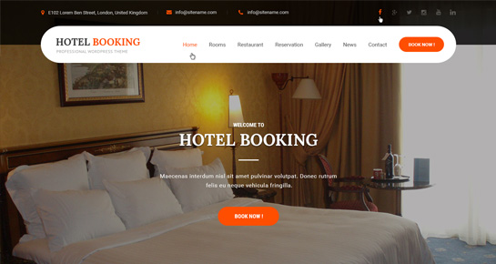 Hotel Booking WordPress Theme