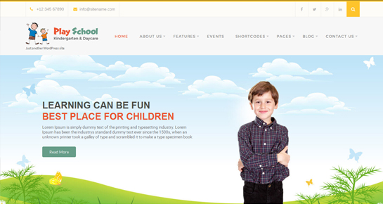 Play School WordPress Theme
