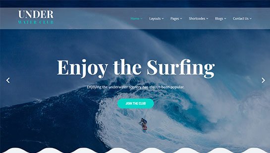 Underwater WordPress Theme