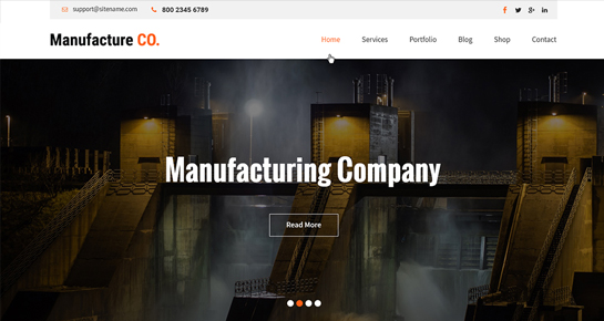 Manufacturing Pro WordPress Theme