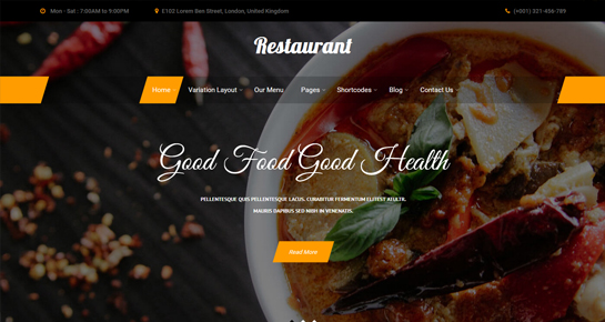 Restaurant WordPress Theme
