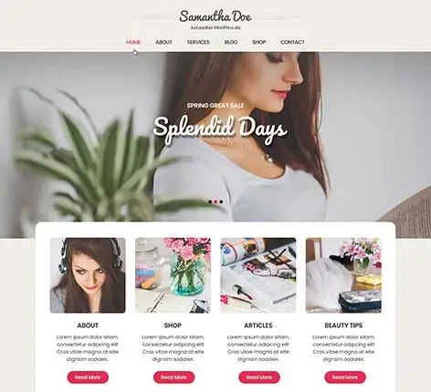 SKT Girlie Pro - Feminine WordPress Theme