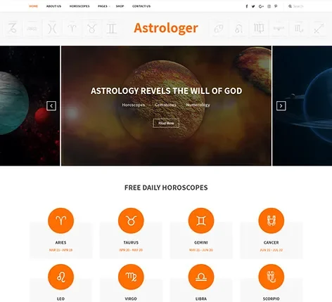 Astrologer Website Templates