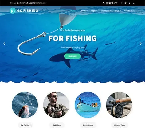 Fishing Club WordPress Theme