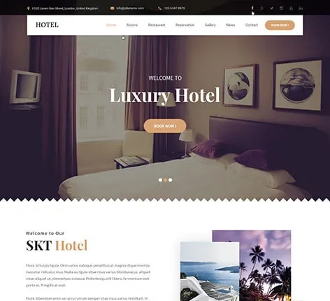 Hotel Management WordPress Theme