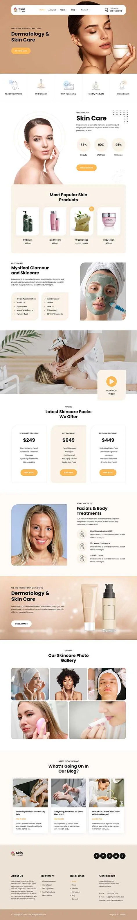 Skin Care WordPress Theme