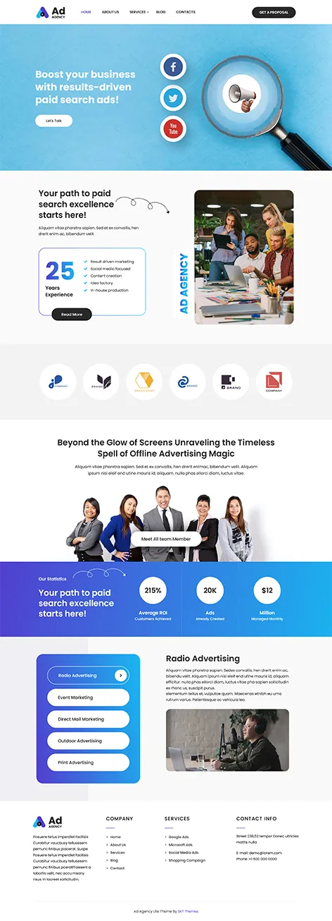 Advertising Agency WordPress Theme