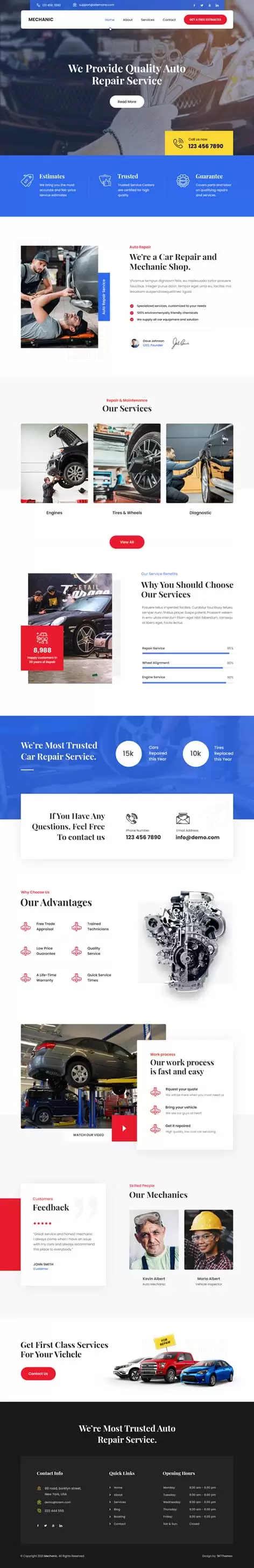 Amazing Machine Shop WordPress Theme