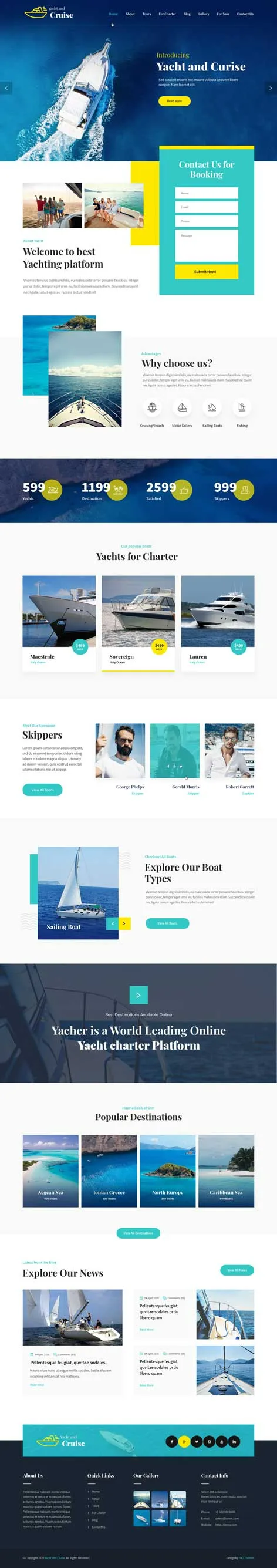 Amazing Sailing Club WordPress Theme