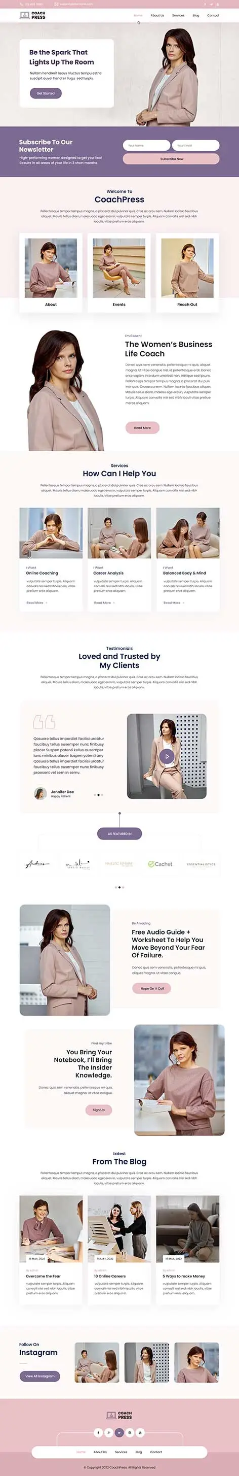 Author Website Template