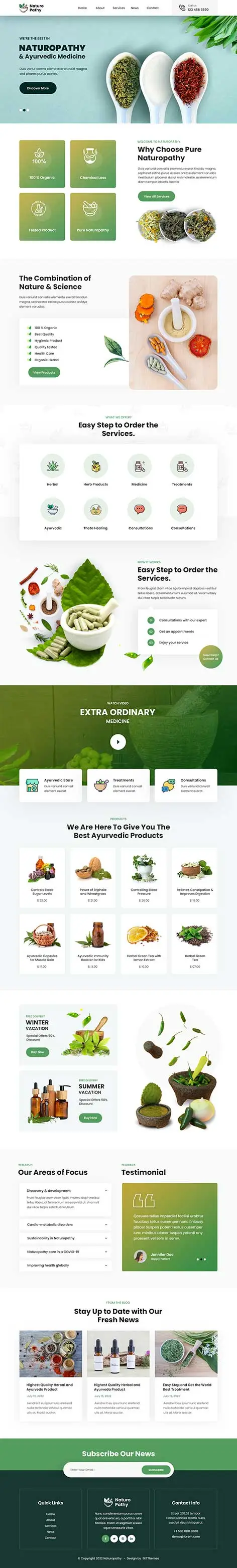Ayurvedic Website Template