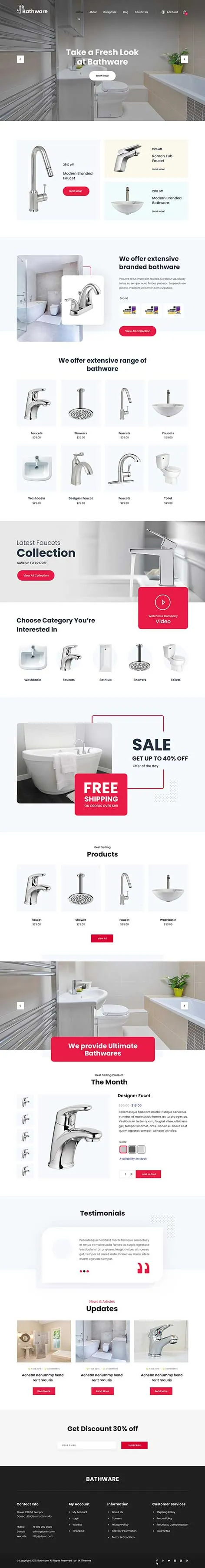 Bathroom Website Template