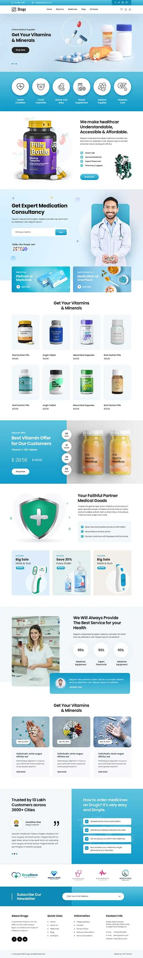 Biotechnology Company WordPress Theme