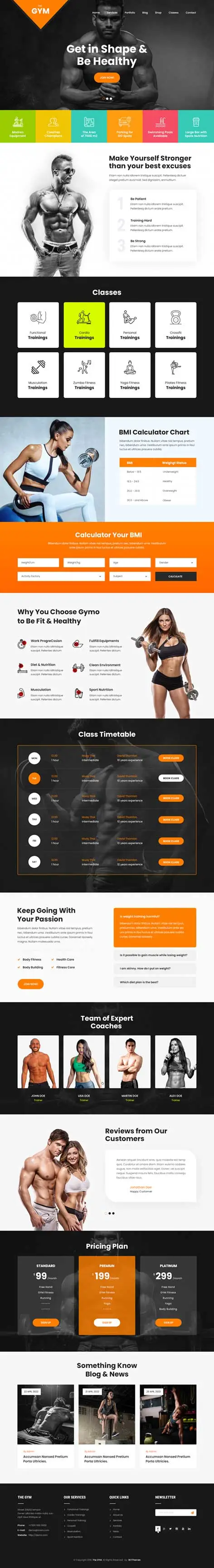 Bodybuilding WordPress Theme