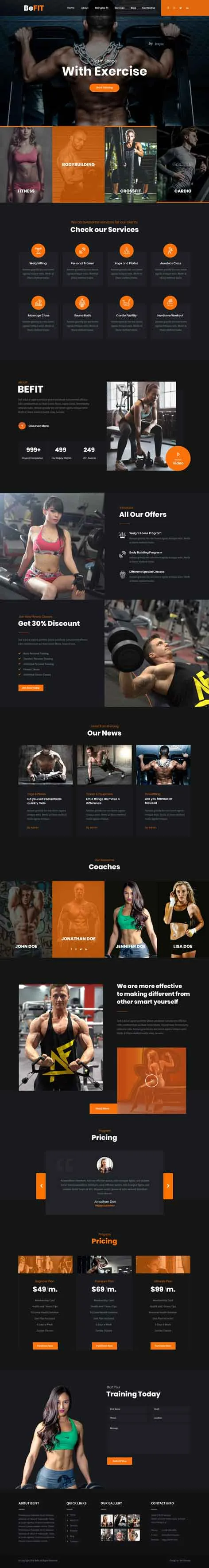 Boxing Gym WordPress Theme