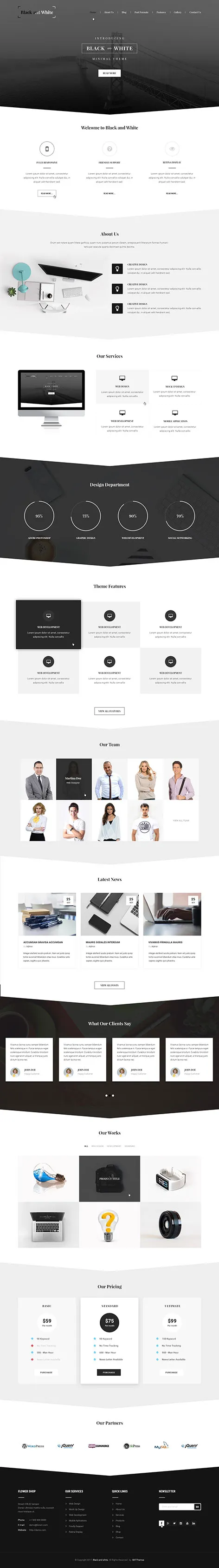 Clean White WordPress Theme