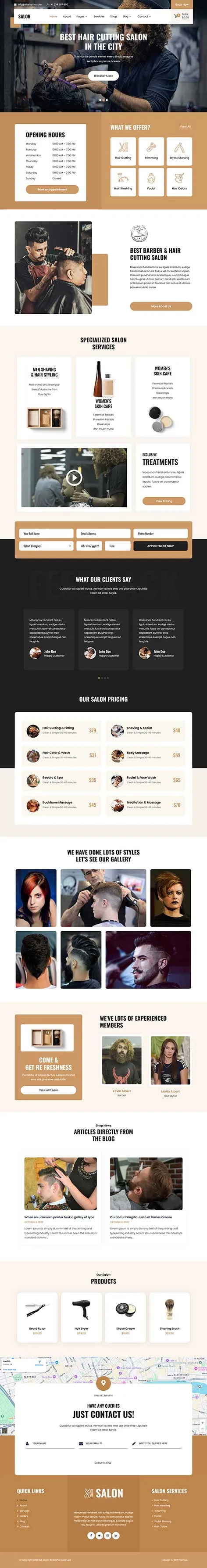 Coiffure WordPress Theme