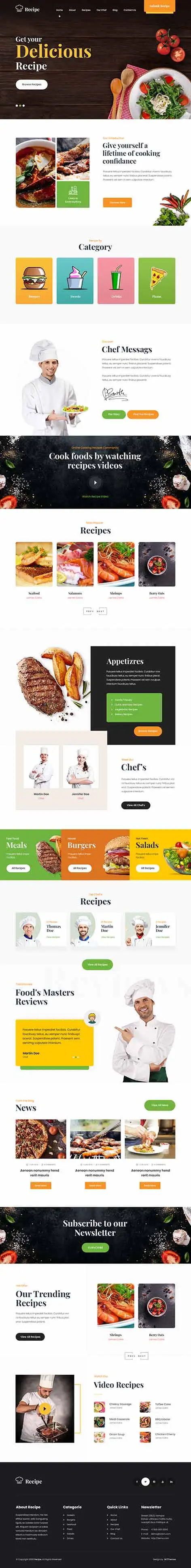 Cooking Blog WordPress Theme