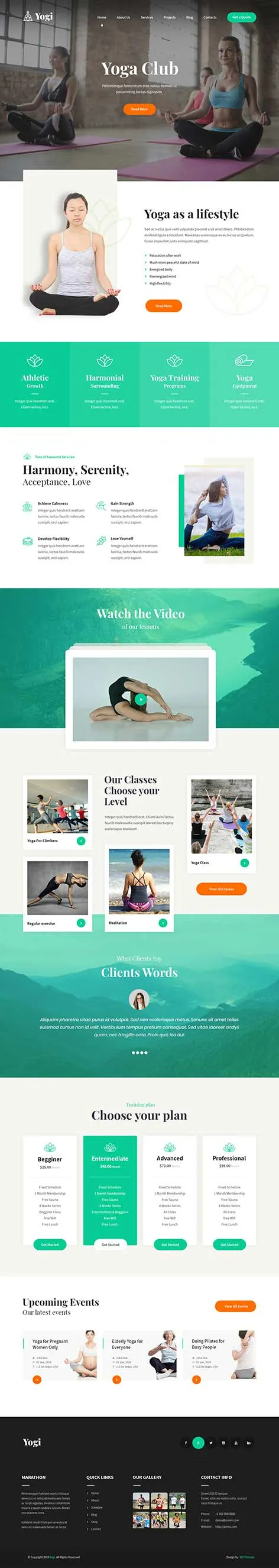 Country Club WordPress Theme