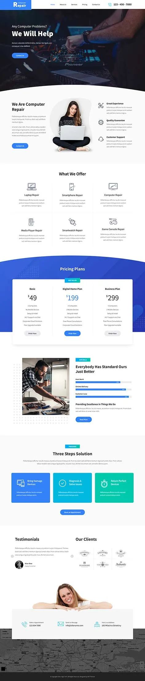 Data Recovery Service WordPress Theme