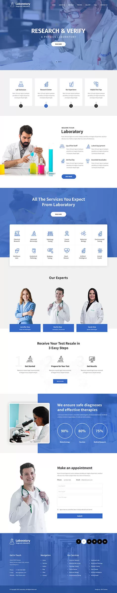 Diagnostic Laboratory WordPress Theme