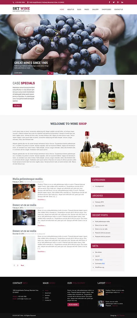 Downloadable Javascript WordPress Theme
