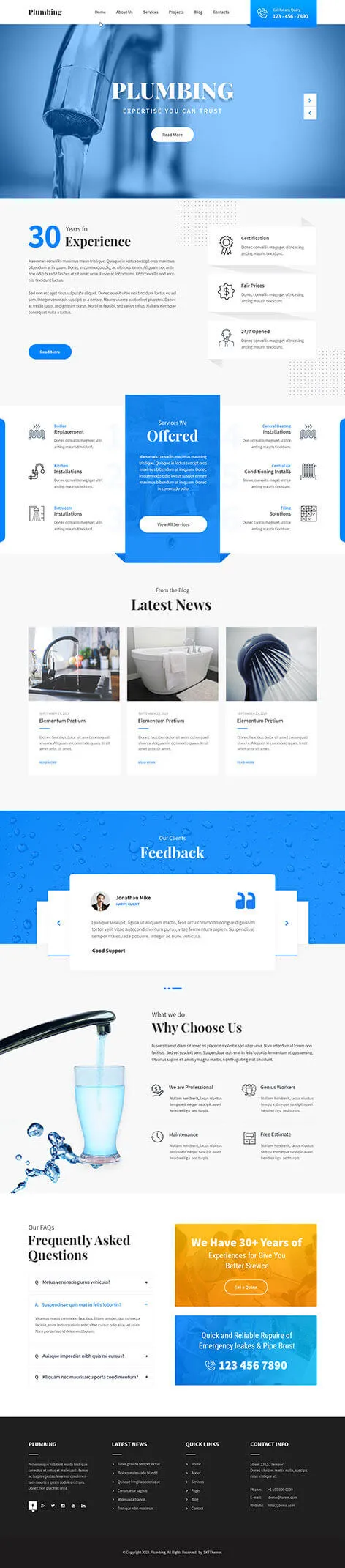 Drainage Contractor WordPress Theme