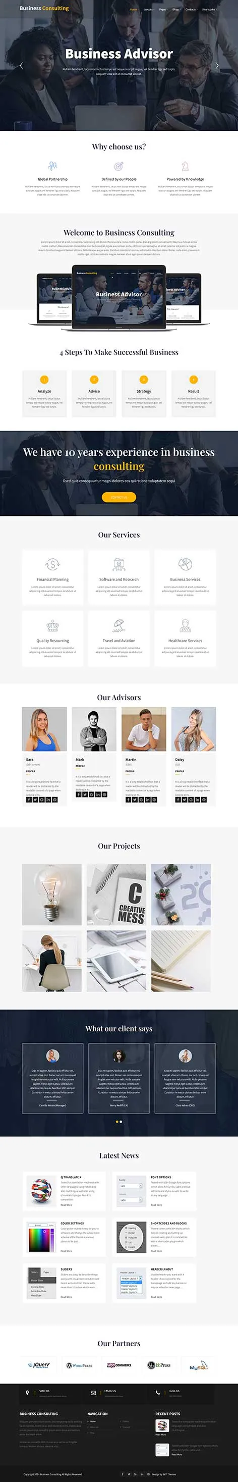 Financial Consultant WordPress Theme