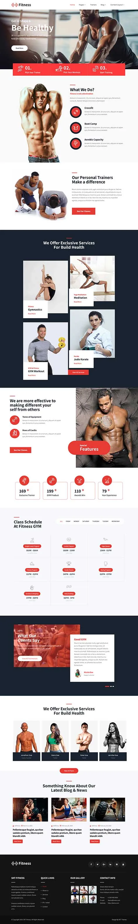 Fitness Workouts WordPress Theme